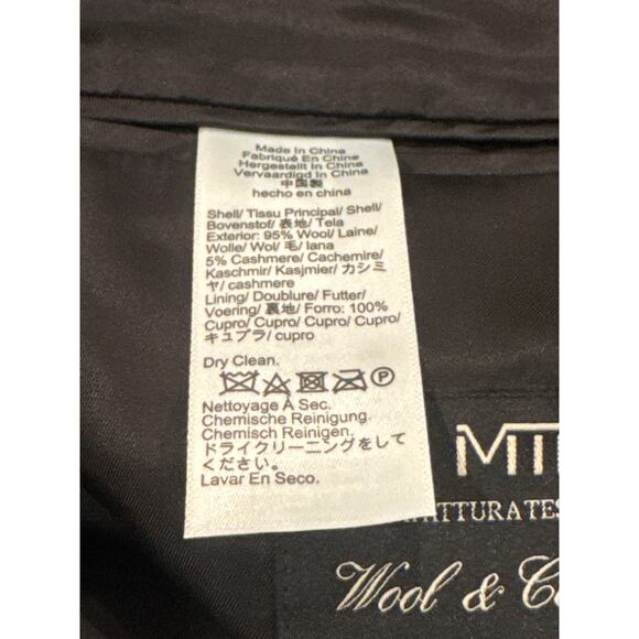 J.Crew Men's Black Rivington Topcoat In Italian Wool Blend Size 44R NWT - Picture 9 of 13